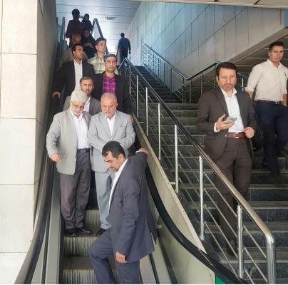 بازدید جمعی از اعضای شورای اسلامی شهر رشت از خط ۱ و خط ۲ مترو مشهد مقدس و دیدار با مهندس کیومرث، مدیرعامل مترو مشهد مقدس