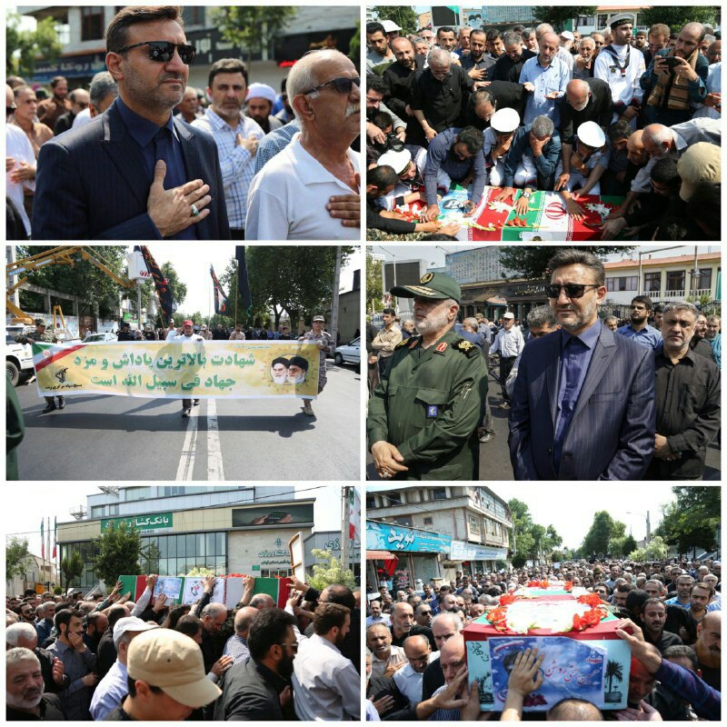 گزارش تصویری مراسم تشییع شهدای جوان تازه تفحص شده گیلان با حضور شهردار رشت و دیگر مسئولین استانی